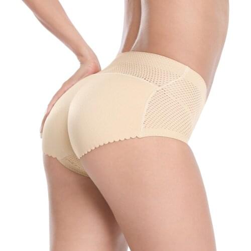 Women Control Panties with Pad Butt Lifter Hip Enhancer Mesh Breathable Underwear Push Up Big Ass Fake Butt Body Shaper