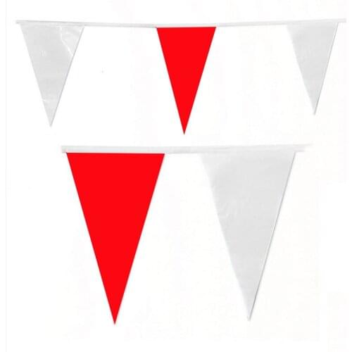 80M 200 Flags White Red Silk Flag Banner Pennant Wedding/Birthday Party Decoration Event Party Supplies White party flags