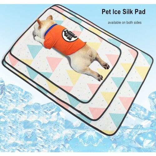 Pet Dog Mat Cooling Summer Pad Mat For Dogs Cat Blanket Breathable Pet Dog Bed Summer Washable For Small Medium Large Dogs