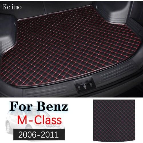 Leather Car Trunk Mat Carpet Tail Benz W164 Cargo Liner For Mercedes Benz M Class 2006-2011 Trunk Boot Mat GLE Benz ML Liner Pad