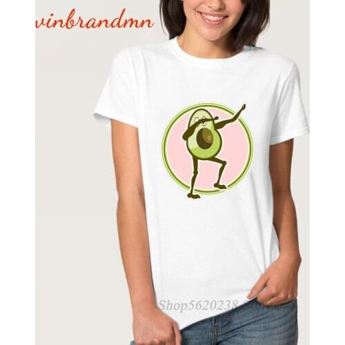 Creative Harajuku T-Shirt Dabbing Dab Avocado Cartoon Female T-shirts Cotton Leisure Clothing Vogue Summer Woman Tee Tops