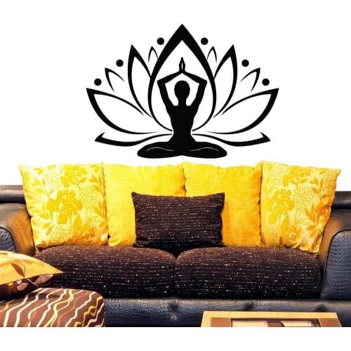 Mandala Flower Coming Out Pattern Art Wall Stickers Simple Designed Special Wall Mural Home Rooms Religious Decor WallpaperW-454