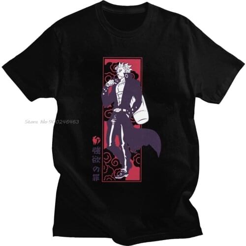 Fashion Ban Nanatzu No Taizai T Shirt Men Short Sleeve Japan Manga Anime T-shirt Seven Deadly Sins Tshirt Pure Cotton Tee Top