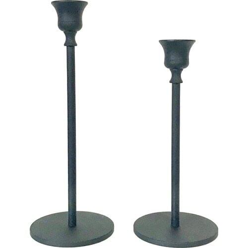 Mumsema Gift Decorative 2gang Black Candlestick & Candle holder
