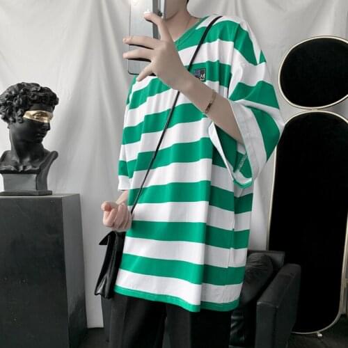 MUZISHA Mens Striped T-shirts