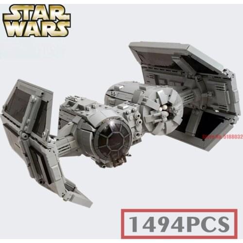 New 1494PCS Space TIE Bomber Fighter Star Space Wars Building Blocks Figures Bricks MOC-13952 Children Toys Kid Gifts