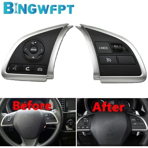 Steering Wheel Switch For Mitsubishi L200 2015 For Mirage 2012 2013 2014 2015 Audio Volume Bluetooth Cruise Control Button
