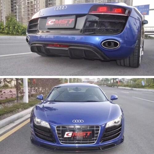 Suitable for Modification Carbon Fiber Front Side Skirt and Rear Lip Tail Aircraft Cover Leaf Plate of Audi R8