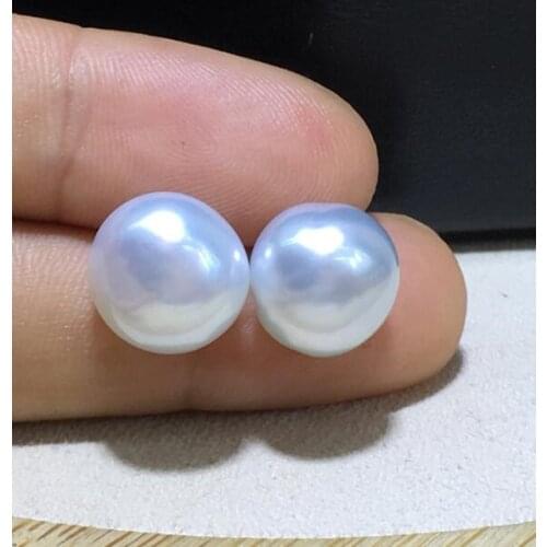 Natural white Baroque Pearl Earring silver Stud earrings Flawless Mesmerizing simple Gift For Her Popular Irregular Dangle