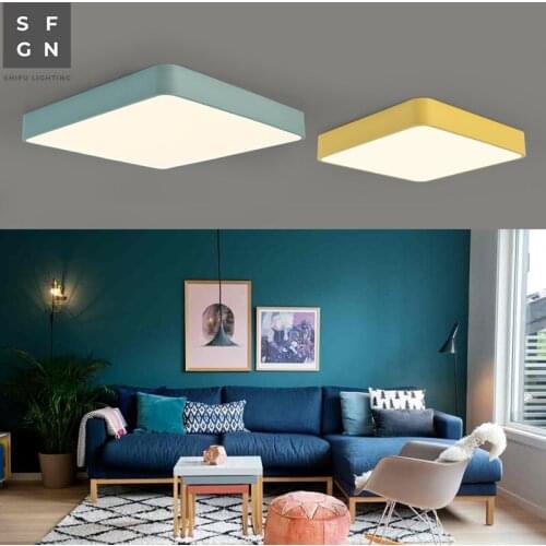 Led ceiling light Macaroon lamp Ultra-thin 5cm wrought iron modern home ceiling lighting for living room bedroom study Aisle