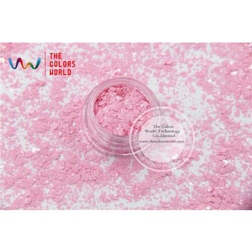 TCH304-H1 Light Pink Colors Mixed Hexagon Shape Solvent resistant Glitter Sequins for nail art nail gel DIY decoration