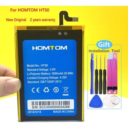 In Stock High Quality HT50 5500mAh Battery For Homtom HT50 HT 50 Pro Mobile Phone Replacement + Tracking Number