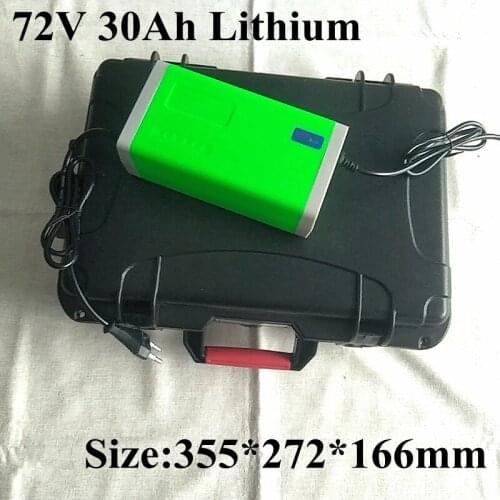 Waterproof 72v 30Ah lithium 72v battery pack 35ah 40ah 50ah for inverter energy RV EV motor home 3000w motor bike + 5A charger