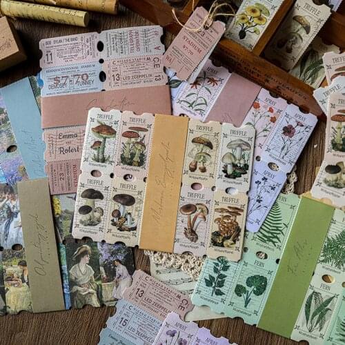 1set/lot Memo Pads Sticky Notes Retro collection Junk Journal Scrapbooking Stickers Office School stationery