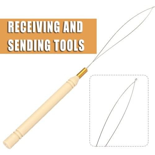 1Pc Hair Extension Tool Micro Rings Loop Tool Threader Pulling Needle Threader