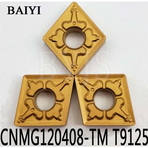 10pcs CNMG120408 TM T9125 high-grade carbide external cutter for external turning CNMG 120408 CNC lathe turning tools