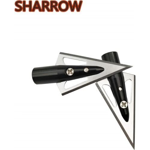 12/24Pcs 100 Grain Blade Arrowheads Hunting Broadheads 2 Fixed Blades Arrow Points Hand Fit 8mm Arrow Shaft Archery Accessories