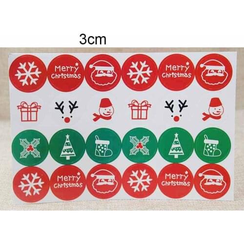 120PCS Mixed style Merry Christmas Theme label stickers DIY Gifts posted Baking Decoration package labels gift decoration label