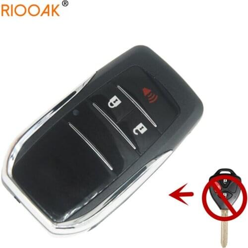 2+1 Buttons Key Shell Modified Flip Folding Remote Blank For Toyota AV4 Wish Camry Hiac Corolla
