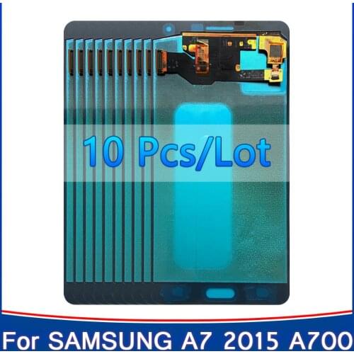10PCS Test LCD Display For Samsung Galaxy A7 2015 A700 A700F A700FD A7000 LCD Display Touch Screen Digitizer Replacement AMOLED
