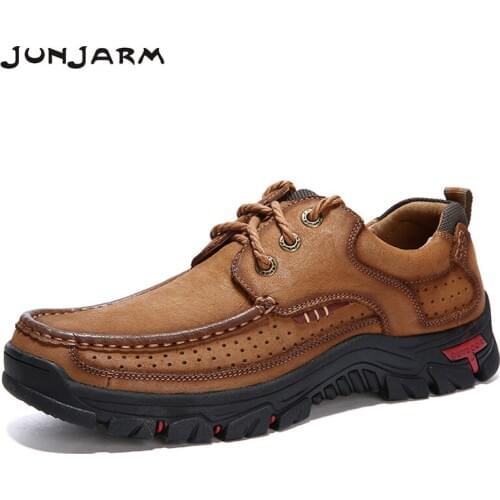 JUNJARM Men's Leather Sneakers