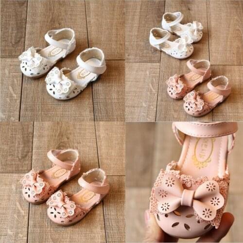 Princess Baby Infant Kid Girl Soft Sole Crib Toddler Bowknot Summer Sandal Shoes Size 15-25