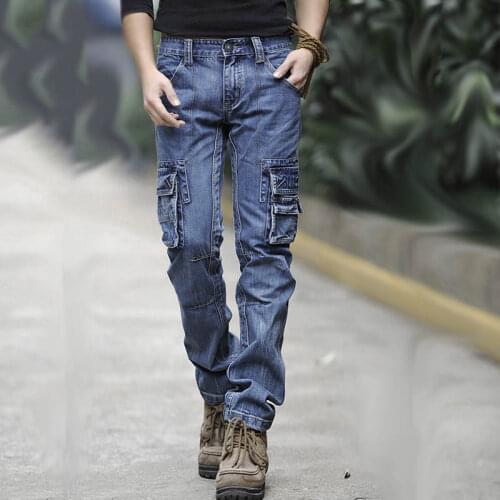 KIOVNO Men High Street Streetwear Jeans Washed Tie Dye Denim Trousers For Male Pants Hip Hop