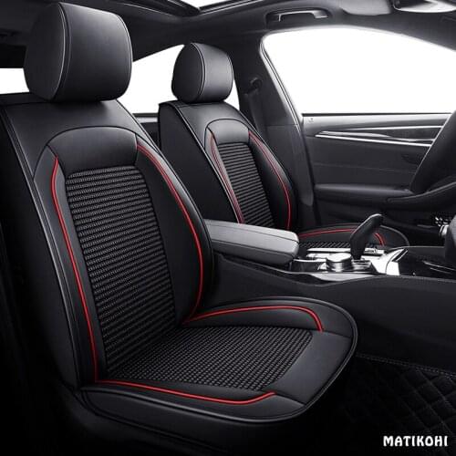 MATIKOHI leather car seat cover set For fiat linea bmw e60 e90 toyota rav4 mercedes w211 w204 car styling auto accessories
