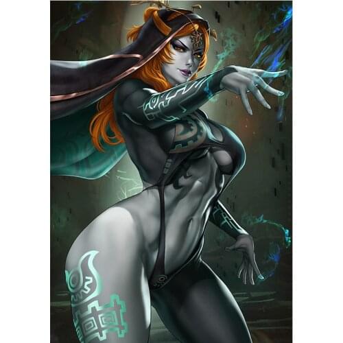 Custom Print Dark Elf Sylvanas Sexy Anime Girl Art Posters HD Wall Art Canvas Painting for Living Room Home Decor Picture