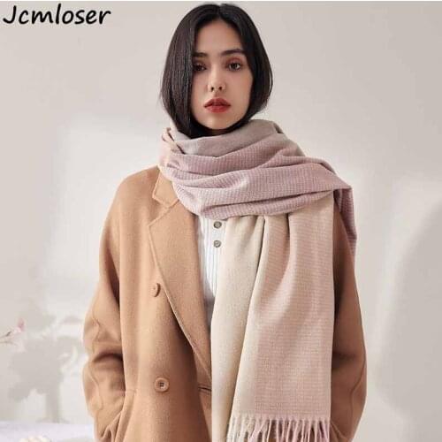 2021Autumn winter New cashmere women plaid scarf warm shawl and wrap bandana pashmina long tassel female foulard thick blanket