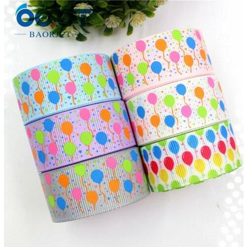 OOOT BAORJCT 177012, 22mm 10 yard balloon Ribbons Thermal transfer Printed grosgrain Wedding Accessories DIY handmade material
