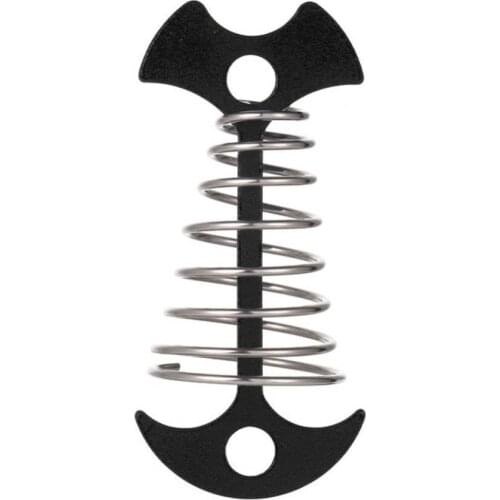 Fishbone Tent Rope Tightener Wear Resistant Flexibility Indeformable Fishbone Tent Stakes with Spring Buckle for Outdoor