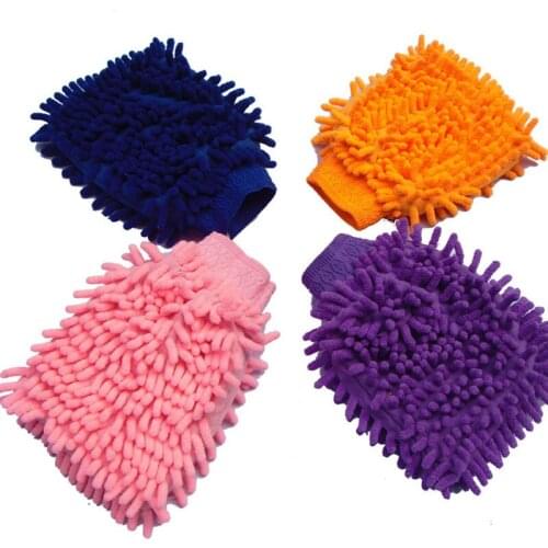 Car Wash Towels Microfiber Chenille Car Cleaning Towel Mitt Glove Soft Drying Cloth Hemming Wash Towel Water Suction Clearner