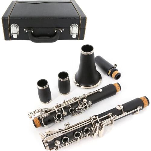 Yinfente Advanced Clarinet A key Clarinet Ebonite wood Nickel Plated Keys