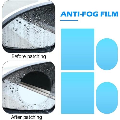 4pcs Anti Fog Car Side Mirror Window Films Anti Glare Rearview Mirror Protective Films Waterproof Rainproof Auto Stickers