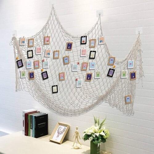 Fish Net for Home Photo Frame Wall Decorative Mediterranean Style for Nautical Party Baby Shower Photographing Decor