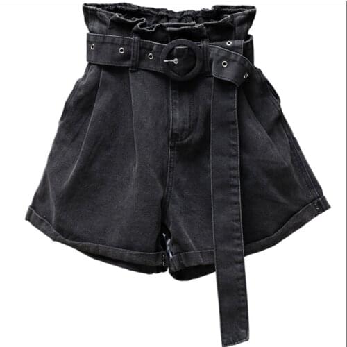 Plus size 5XL!Spring summer casual denim shorts women high waist loose wide leg jeans shorts