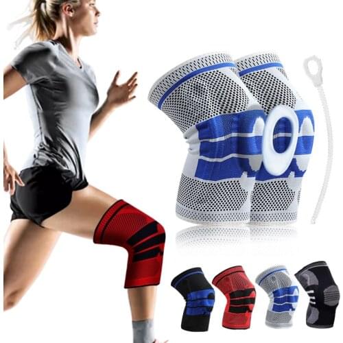 Silicone Full Knee Pads for Sports Elastic Knee Support Mtb Knee Pads for Jogging Basketball Volleyball Joint Support Medial