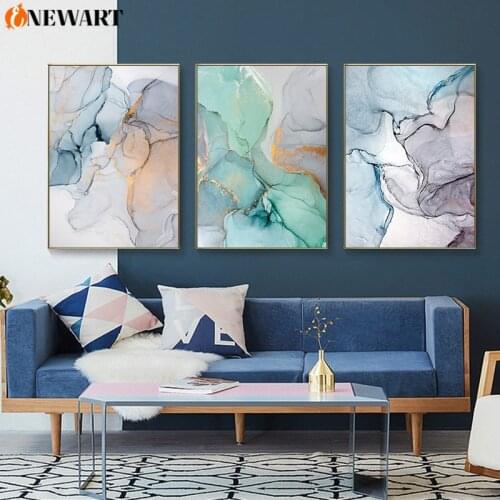 Light Luxury Abstract Poster For Livng Room Wall Art Modern Colorful Fluid Load Canvas Painting Decoration Home Picture Decor