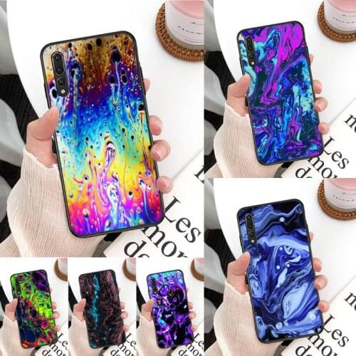 Wave Marble rainbow Phone Cover For Huawei Mate 30 Pro P20 P30 P40 pro lite Y7 Y6 2019 case for Honor 8X 8A 10 20lite 10i