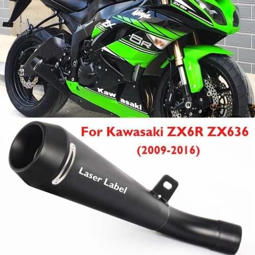 For Kawasaki ZX6R ZX636 2009-2020 Motorcycle Exhaust Muffler Pipe Exhaust System Pipe Slip on ZX6R ZX636 for Kawasaki