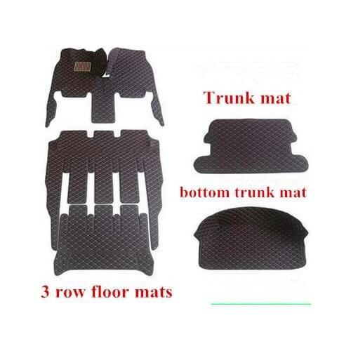 High quality! Custom full set car floor mats + trunk mat for Honda Odyssey 7 8 seats 2021-2013 waterproof durable carpets rugs