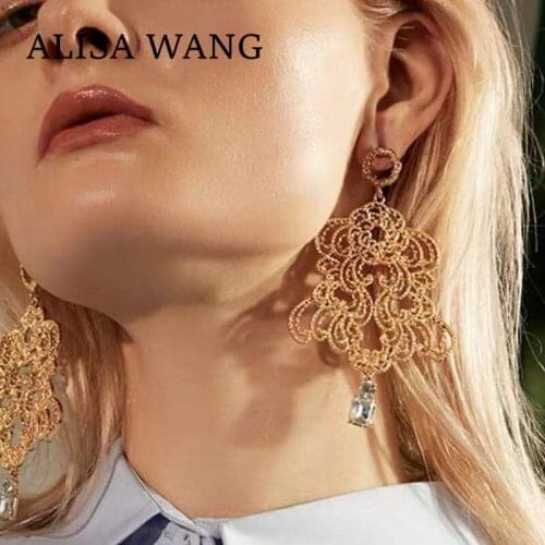 New Design Gold Silver Color Bohemian Filigree Earrings Boho Vintage Metal Hollow Chandelier Earring for Women Statement Jewelry