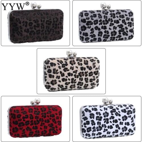 Women Leopard Print Clutch Bag Luxury Evening Purse Sac Main Femme With Pearl 2019 Fashion Crossbody Shoulder Bags For Female