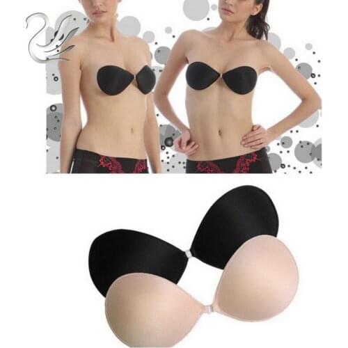 Sexy Women Invisible Strapless Bra Push Up Silicone Bust Front Closure Backless Self-Adhesive Gel Size A-D 2019 New Arrival