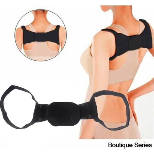 1Pc Massager Shapewear Chest Belt Back Shoulder Posture Corrector Black