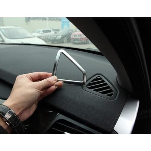 2pcs For BMW X5 (2014-2017) X6 (2015-2017) Instrument console Air outlet decorative frame sticker