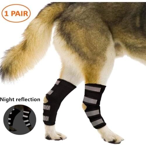 2Pcs/lot Pet Knee Pads Dog Support Brace for Leg Hock Joint Wrap Breathable Injury Recover Legs Dog Protector Support