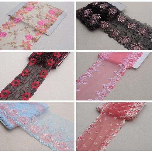 2Yards/Lot High 2021 Quality Lace Embroidery Lace Fabric Net Lace Ribbon Tulle Lace Handmade Sewing