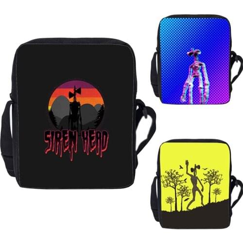 2021 Students 3D Siren Head Shoulder Children Cartoon Anime Book Bag Kids Rucksack Teens Funnybags Unisex Women Cosmetic Bags